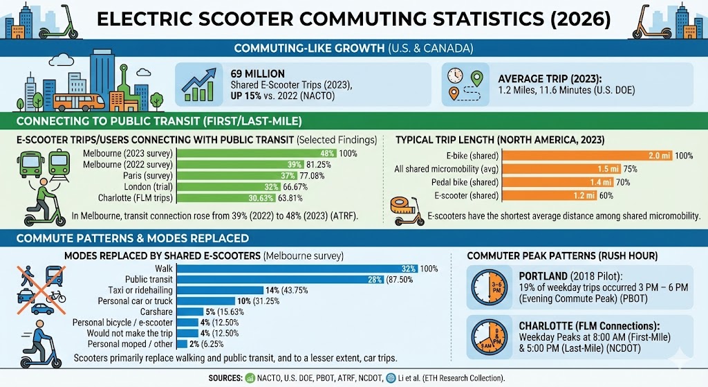 electric scooter commuting statistics